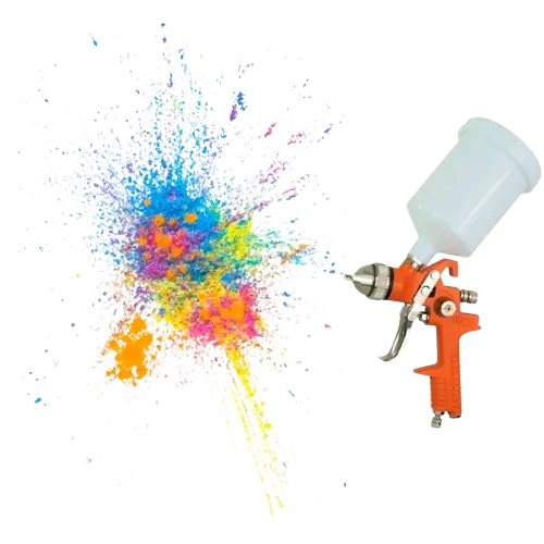 Pistola de Tinta com Explosão de Cores